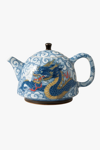 Chinese porcelain teapot with underglaze decoration and infuser
