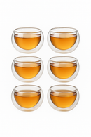 Théière citrouille fleurie rayée verre avec infuseur