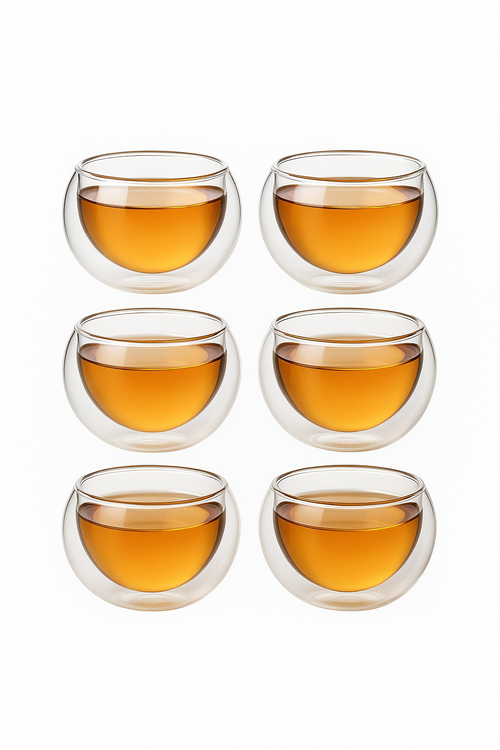 Théière citrouille fleurie rayée verre avec infuseur - vue 3 sur 2