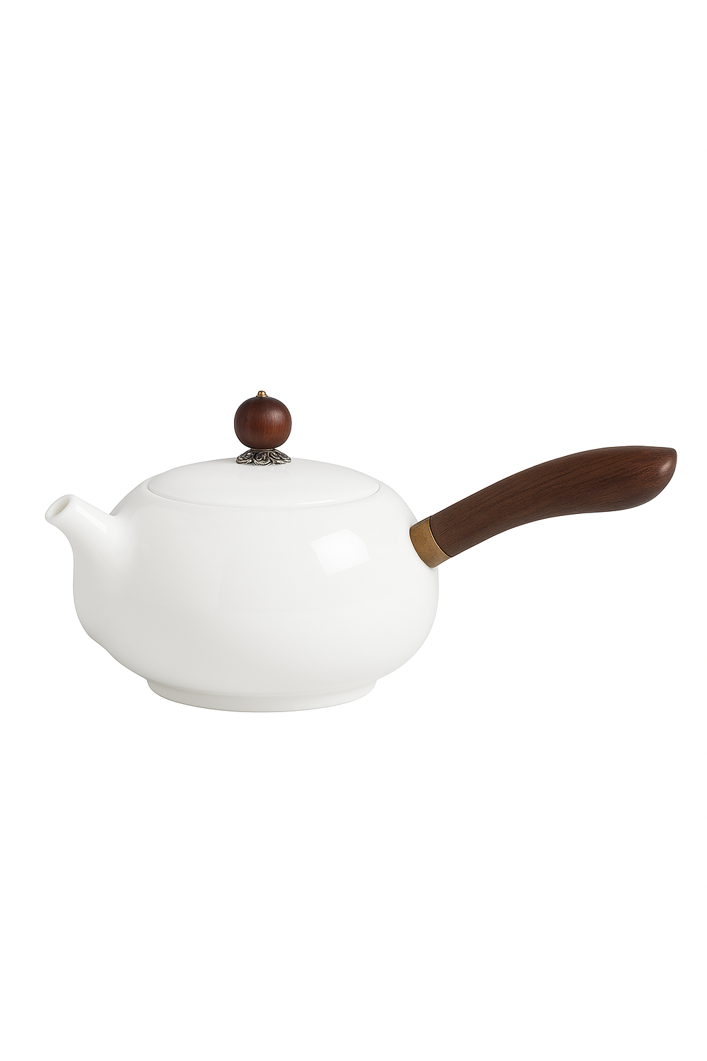 Théière dehua porcelaine poignée latérale style jade ancien - vue 2 sur 2