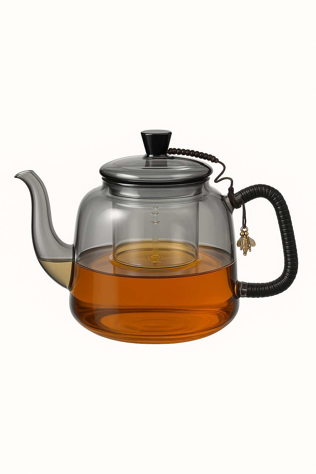 Théière en verre borosilicate 1.2l infuseur double compartiment - vue 2 sur 2