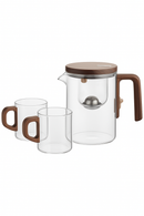 Theiere en verre chauffante avec infuseur filtre magnetique