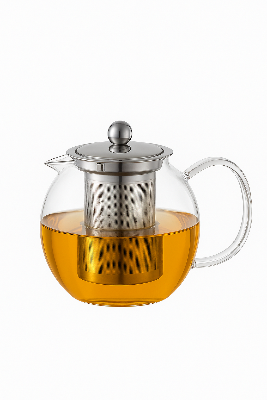 theiere en verre resistant a chaleur avec infuseur - vue 2 sur 2
