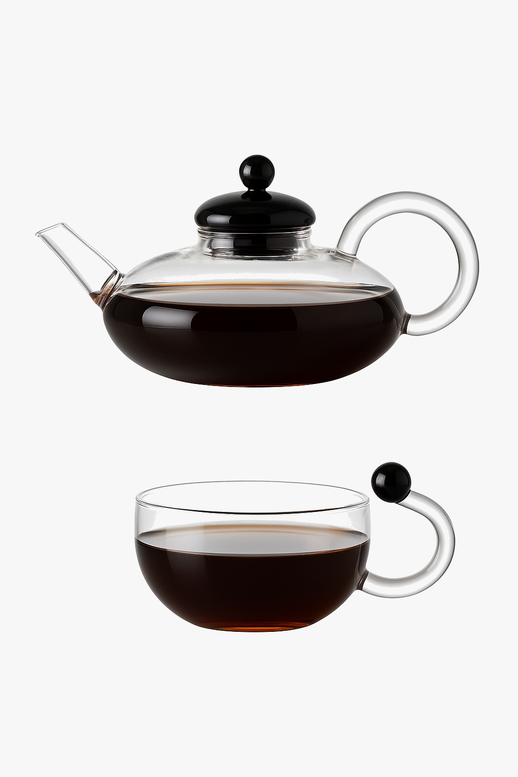 Heat-resistant glass teapot with filter 450ml