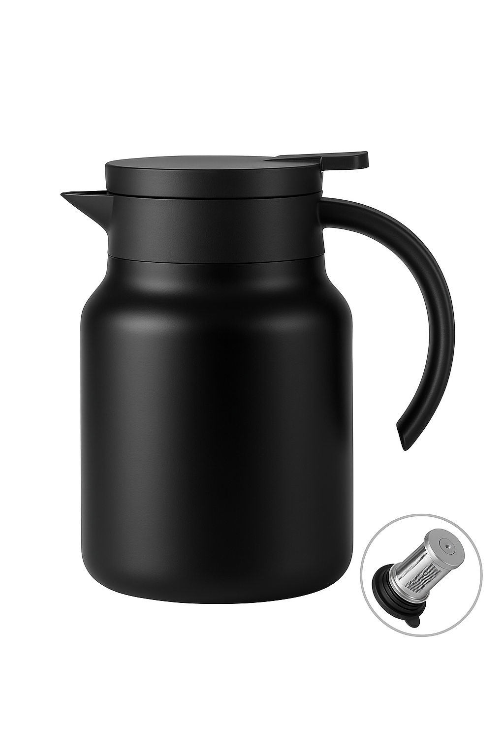 Théière inox grande capacité isolation thermique infusion rapide