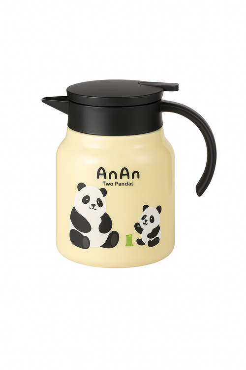 Théière isotherme panda acier inoxydable 1l grande capacité - vue 3 sur 2