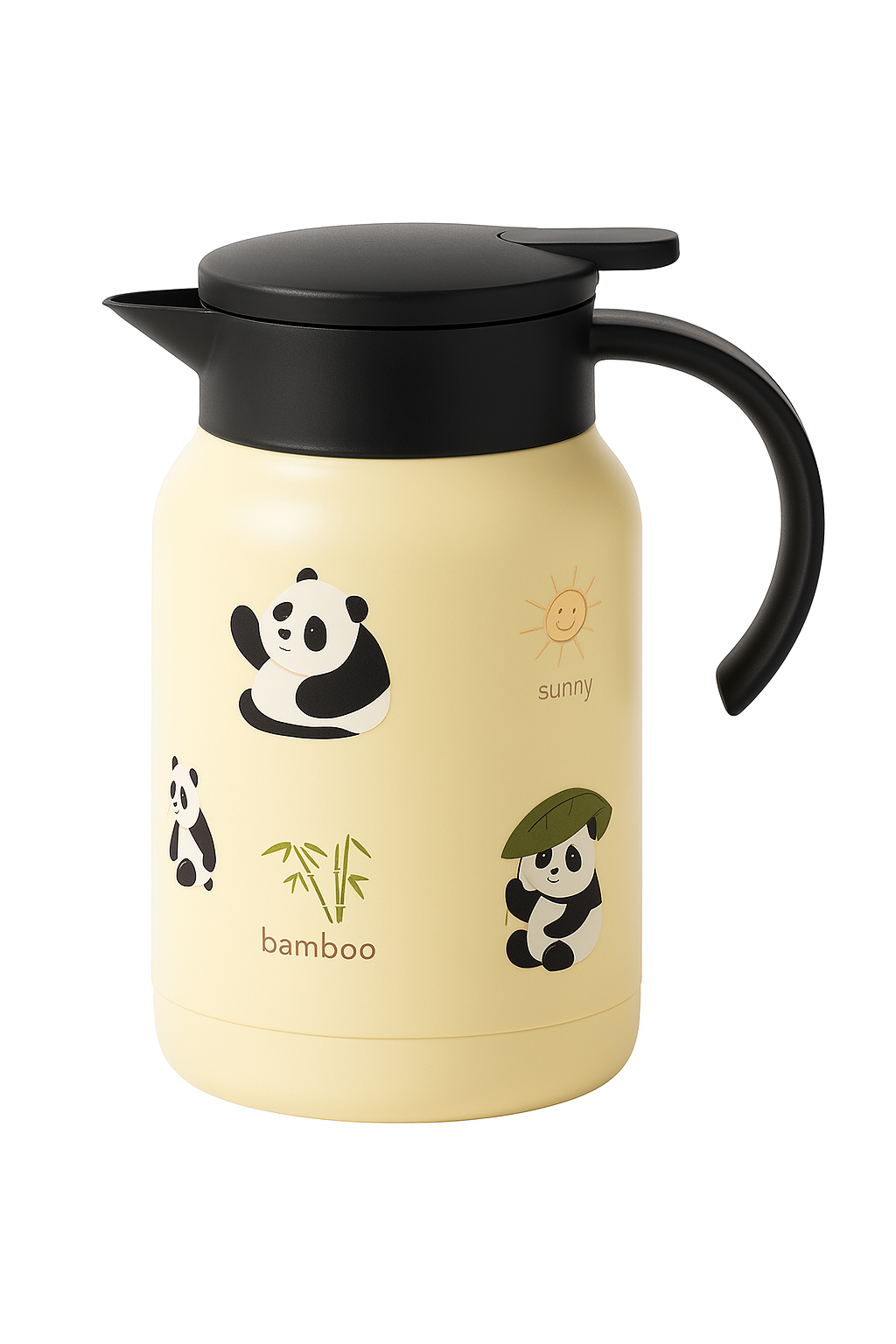 Theiere isotherme panda grande capacite infusion vapeur inox - vue 2 sur 2