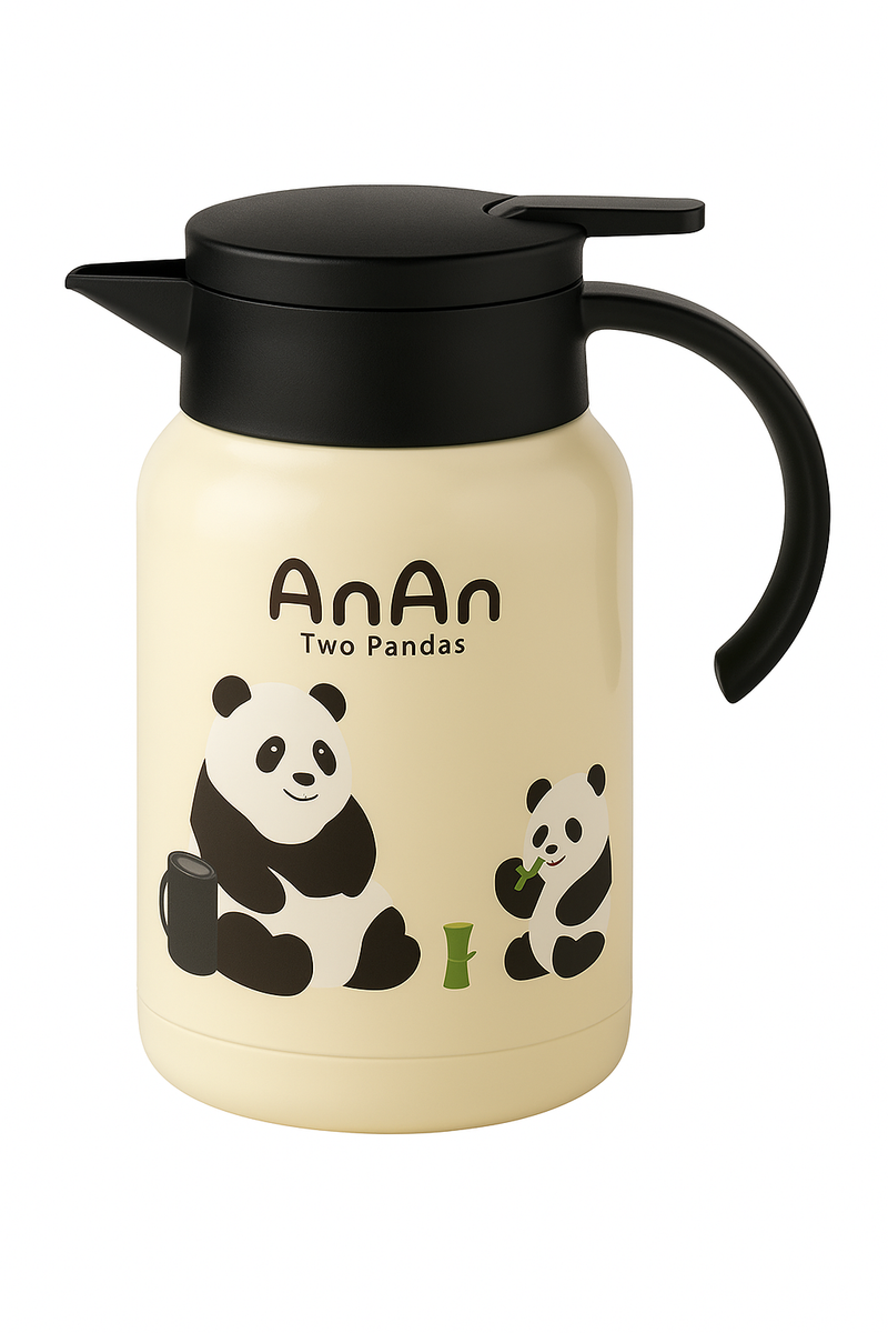 Théière isotherme panda inox 1l grande capacité