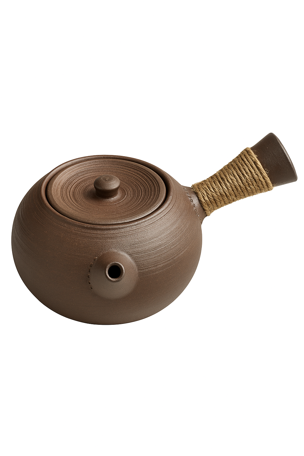 Théière japonaise artisanale grès style rétro kungfu portable - vue 2 sur 2