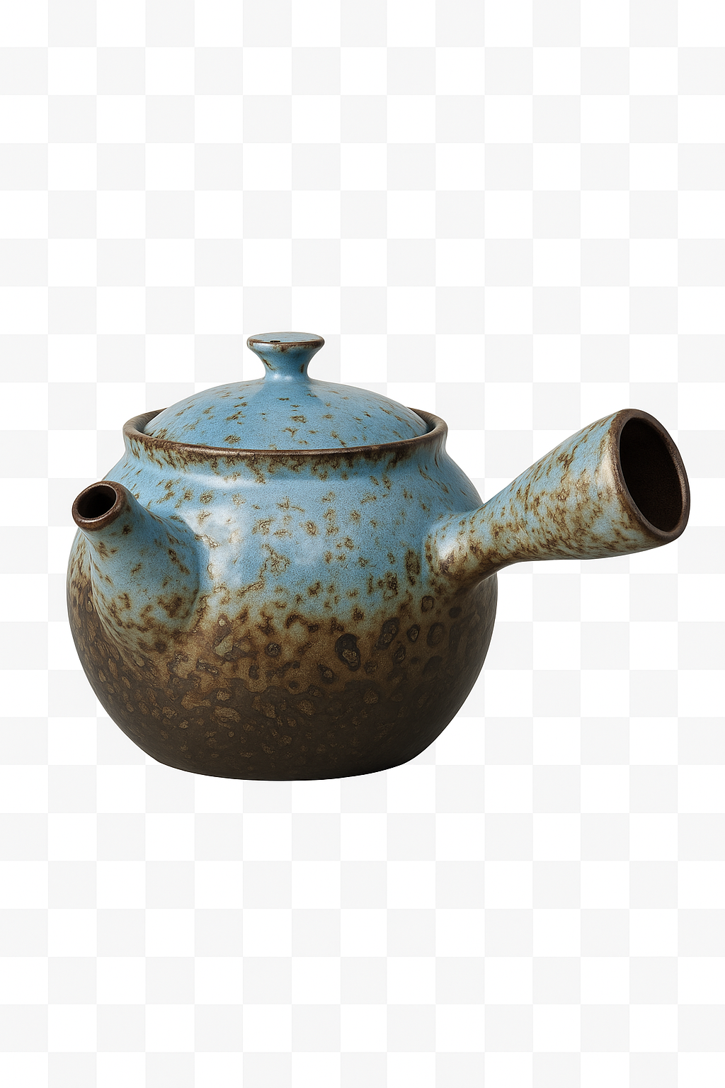 Theiere japonaise ceramique artisanale poignee laterale infuseur - vue 2 sur 2