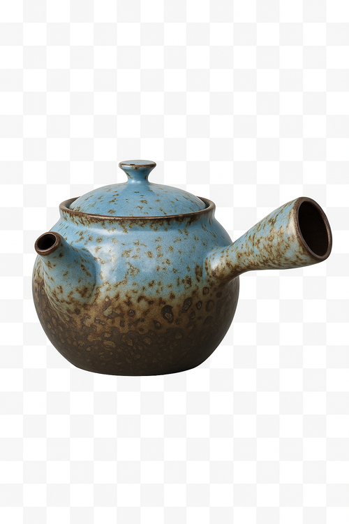 Theiere japonaise ceramique artisanale poignee laterale infuseur - vue 3 sur 2