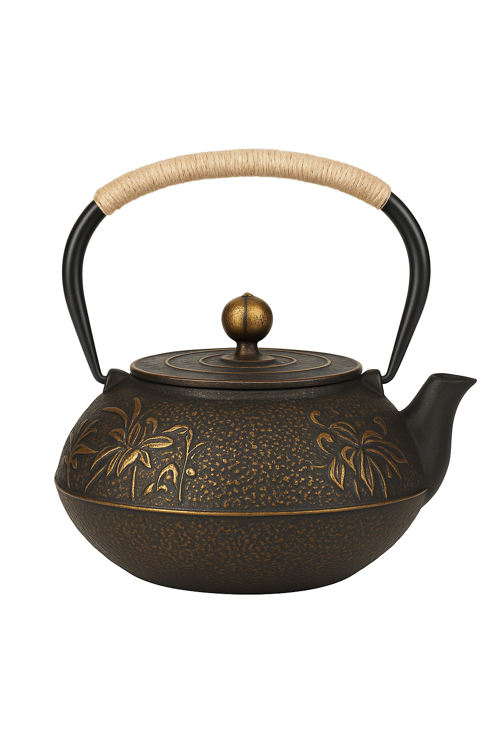 Théière japonaise en fonte avec infuseur filtre maille - vue 2 sur 2