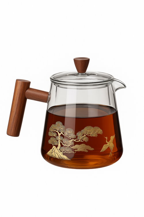 Théière japonaise en verre résistant chaleur style gaiwan - vue 3 sur 2