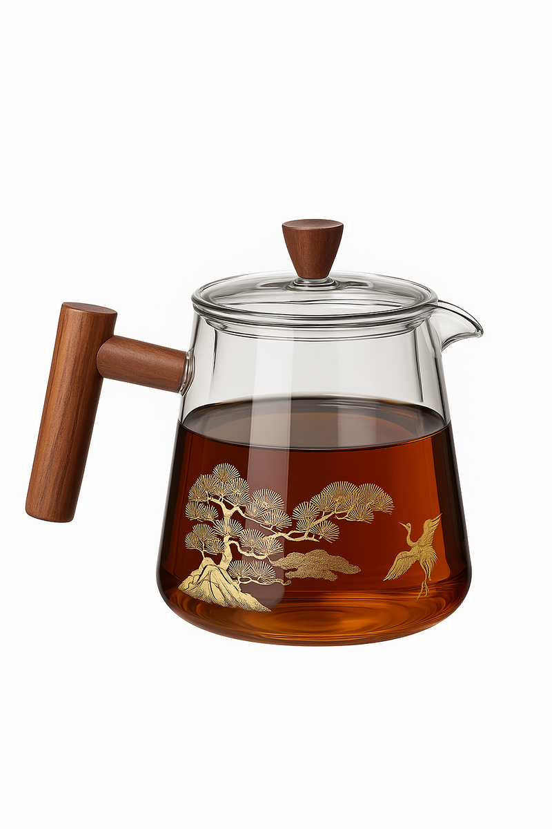 Théière japonaise en verre résistant chaleur style gaiwan