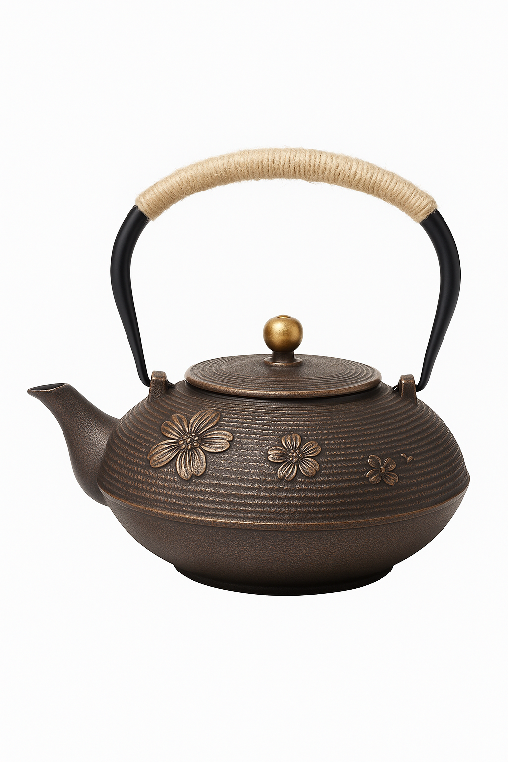 theiere japonaise fonte emaillee avec infuseur filtre maille - vue 2 sur 2