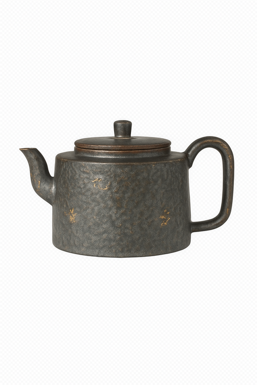 Theiere japonaise retro doree avec infuseur 150ml - vue 3 sur 2