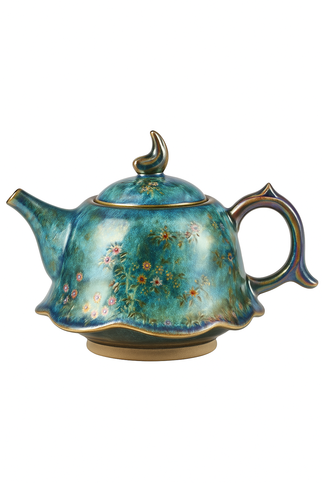 Théière jianzhan tianmu céramique émaillée motif artisanal bureau - vue 2 sur 2