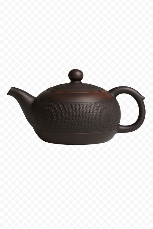 Théière kung fu artisanale en céramique style traditionnel - vue 3 sur 2