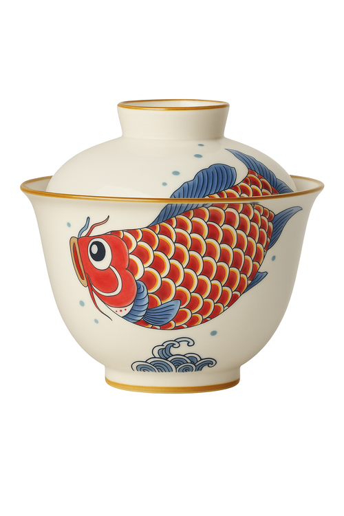 théière kung fu céramique arowana rétro tasse individuelle - vue 3 sur 2