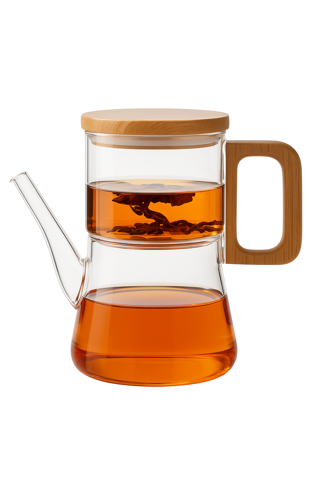 Théière magnétique flottante en verre avec séparateur thé - vue 2 sur 2