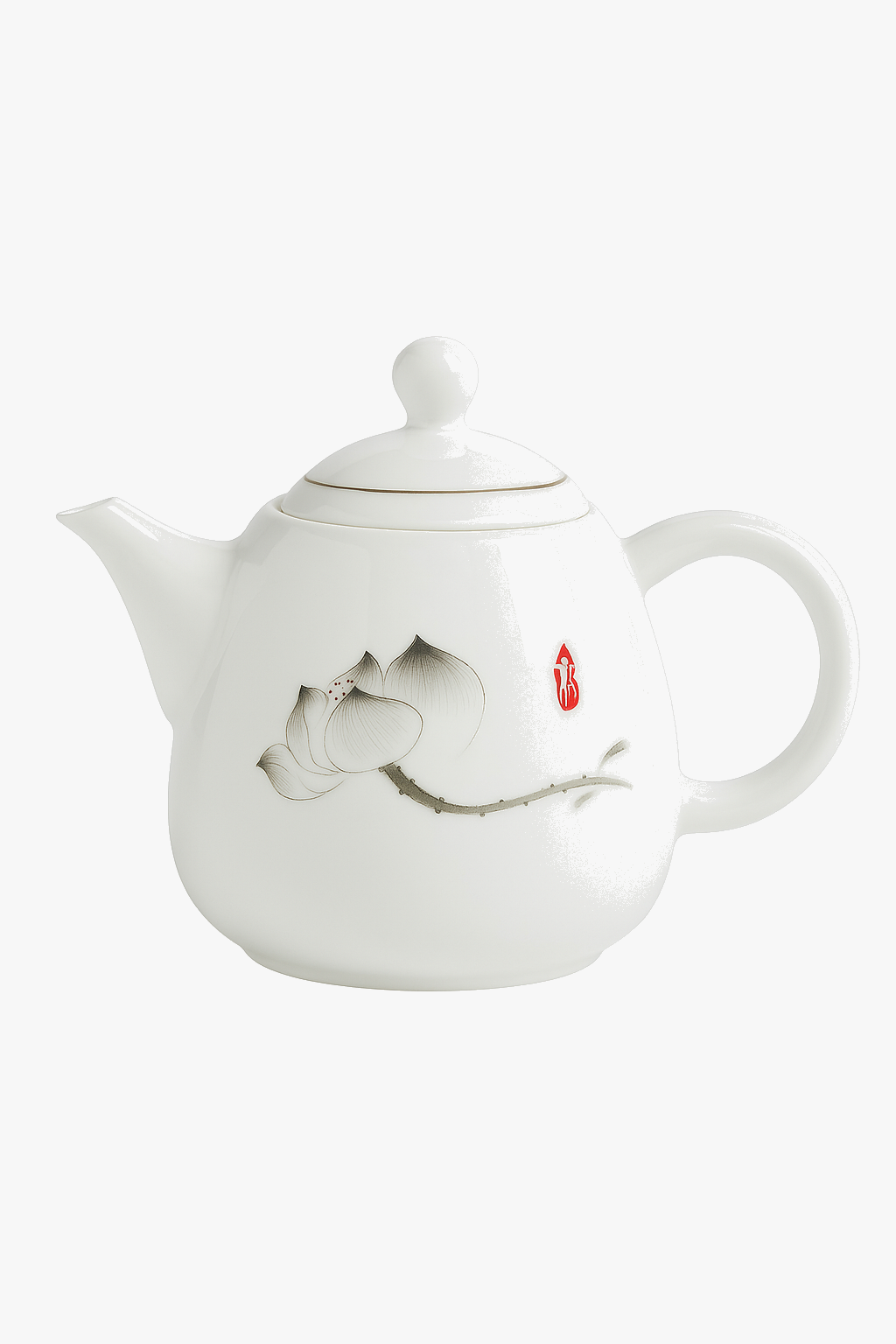 Porcelain teapot yixing style artisanal asian tea service