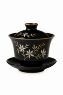 Théière rétro kung fu céramique motif floral abricot