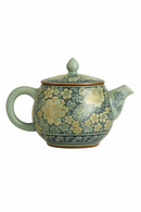 Théière ru kiln céramique pivoine style han kungfu