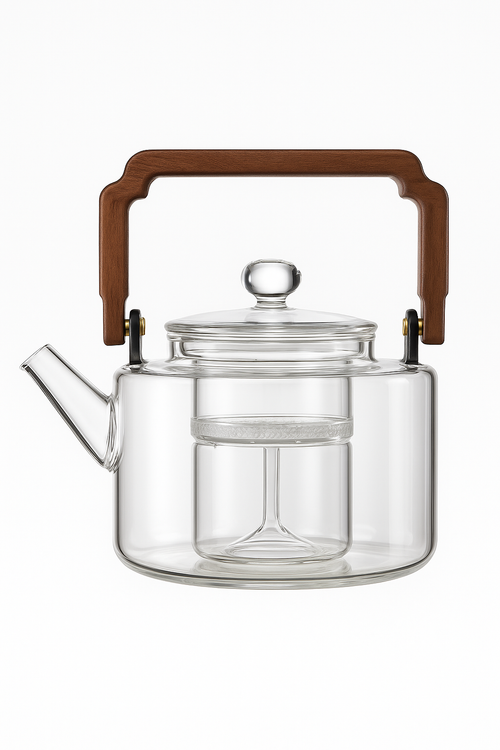 Théière verre 1300ml avec filtre épais cuisson vapeur - vue 3 sur 2