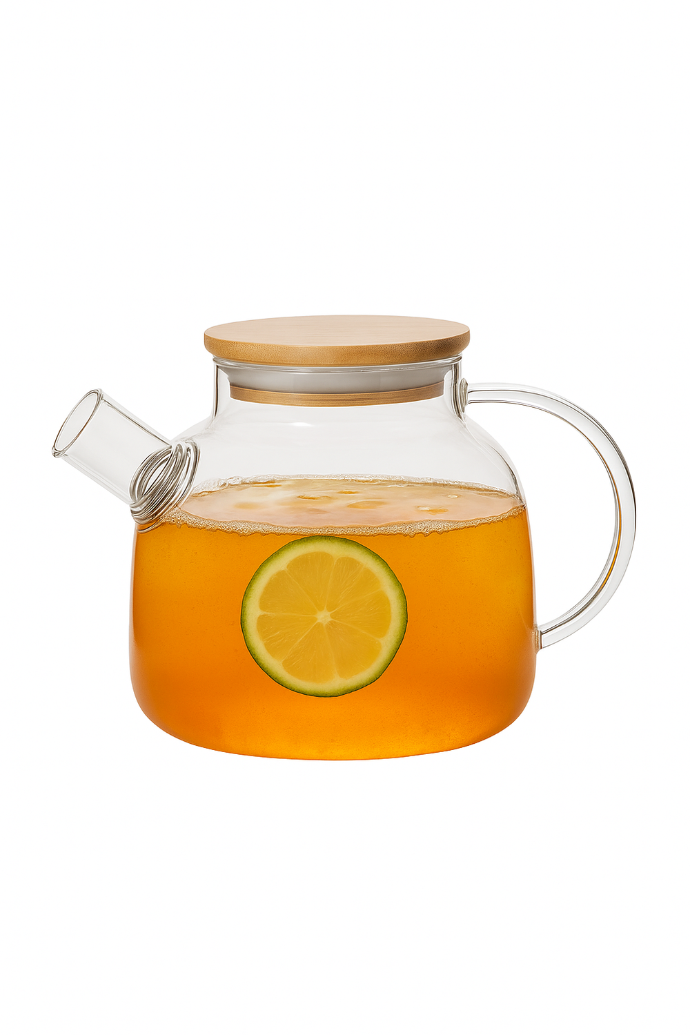 théière verre 1l couvercle bambou filtre amovible