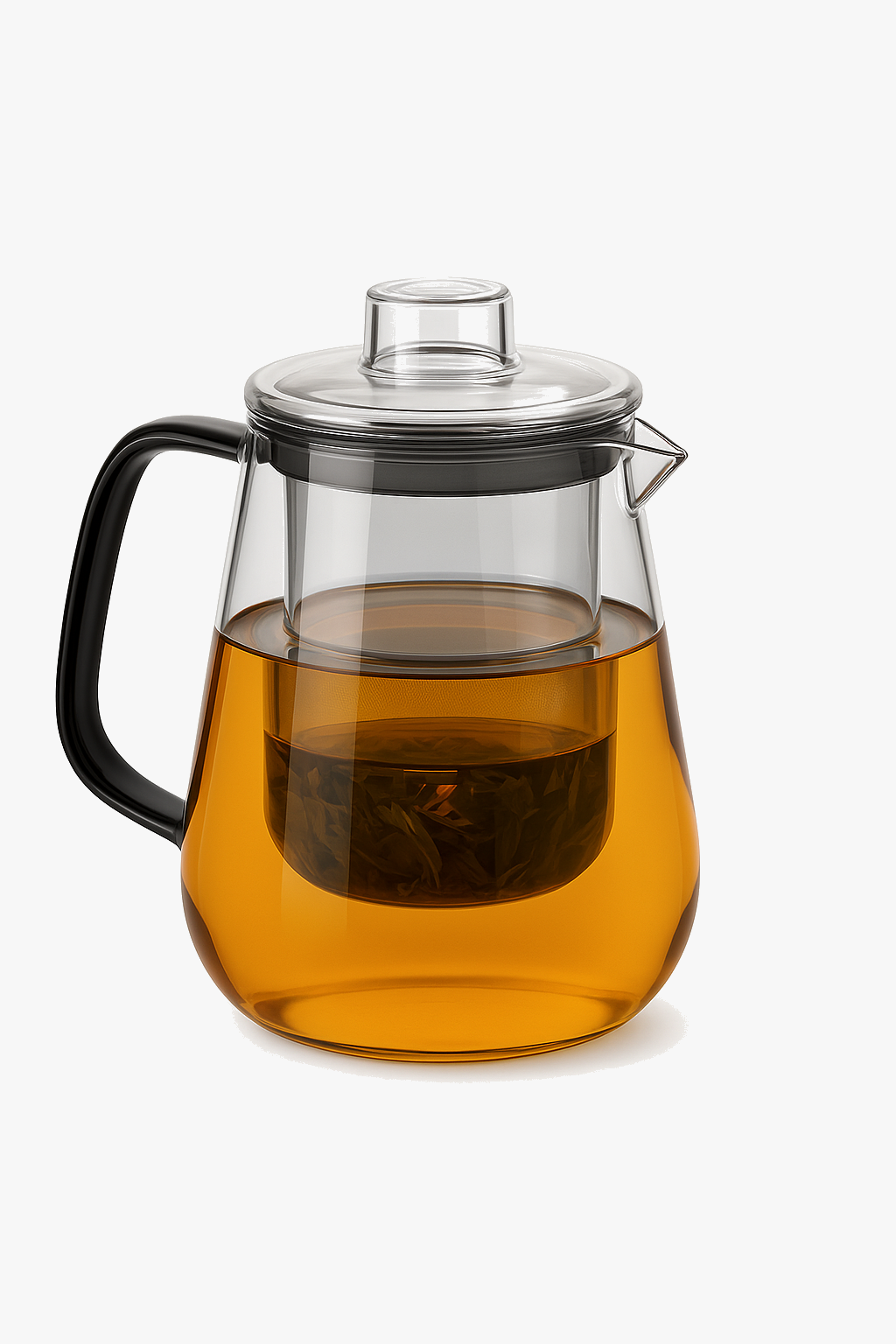 Borosilicate glass teapot with infuser and durable lid