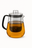 Theiere verre borosilicate avec infuseur couvercle resistante