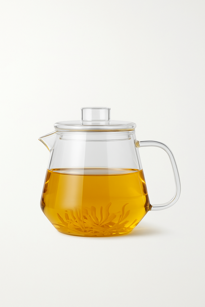Théière verre borosilicate avec infuseur style moderne