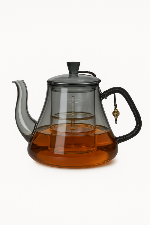 Théière verre borosilicate infuseur double compartiment 1 2l - vue 3 sur 2