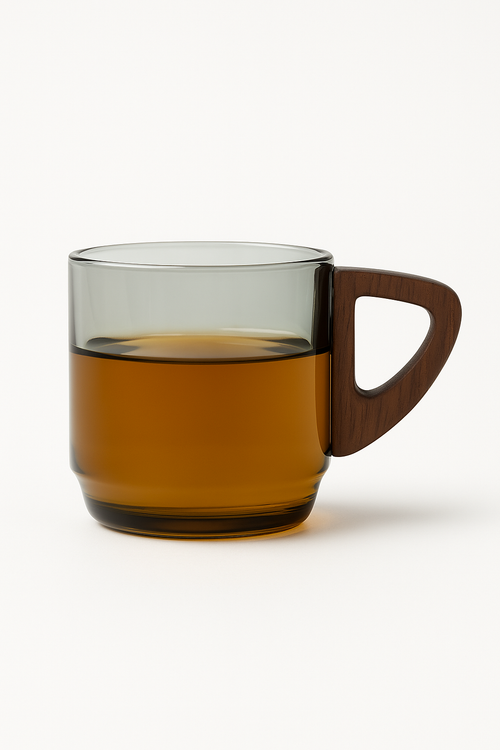 Théière verre borosilicate poignée bois résistante chaleur - vue 3 sur 2