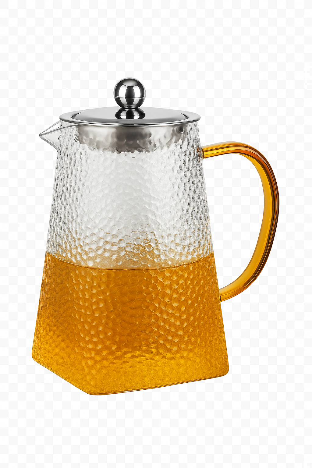 Théière verre martelé avec filtre inox infuseur - vue 2 sur 2