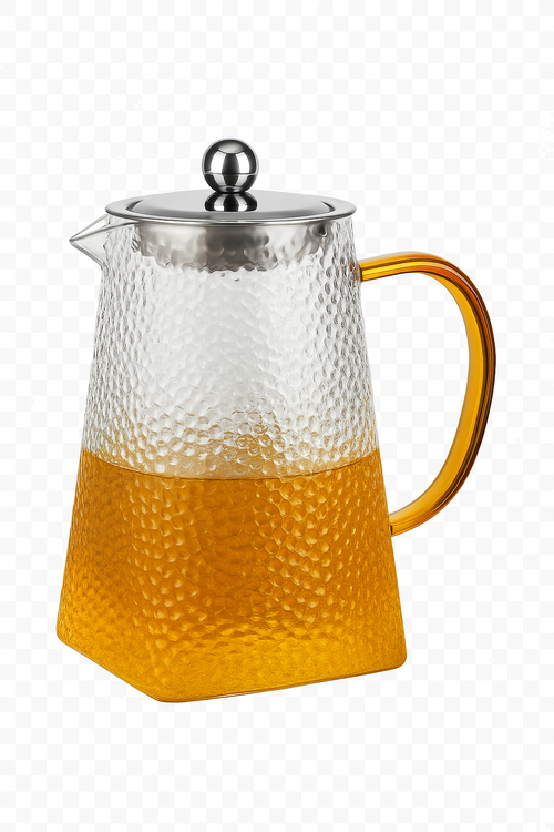 Théière verre martelé avec filtre inox infuseur - vue 3 sur 2