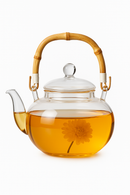 theiere verre poignee bambou tasses infusion pu erh