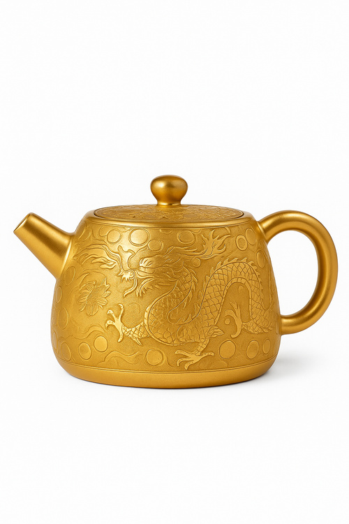 Theiere yixing artisanale dragon phoenix style chinois luxe - vue 2 sur 2