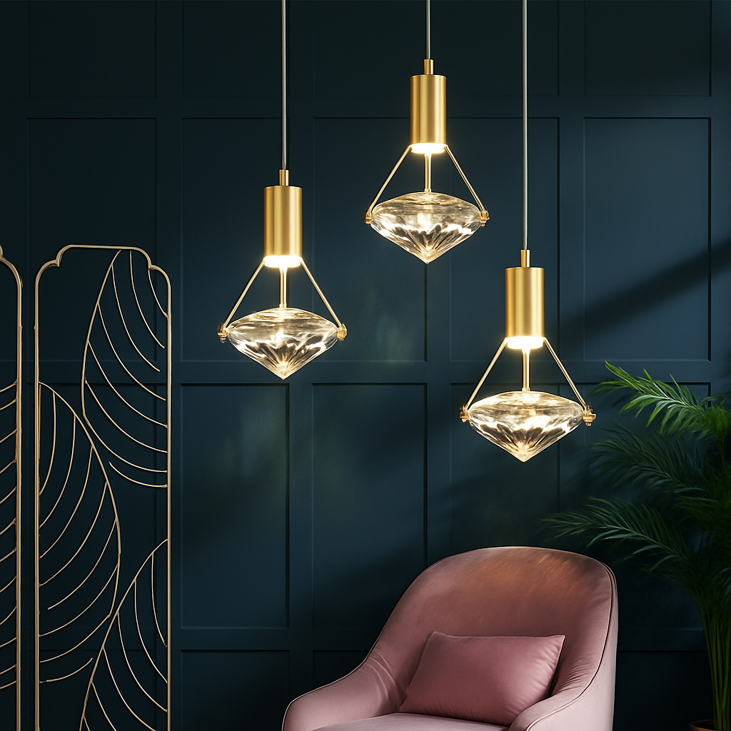 Thrisdar K9 cristal suspension LED lampe moderne Table de chevet suspension lampe cuisine salle à manger chambre lustre suspension - vue 6 sur 7