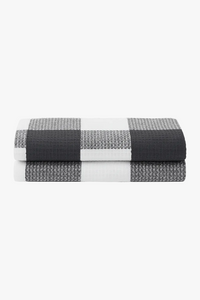 Torchon de cuisine gaufré à carreaux absorbant doux