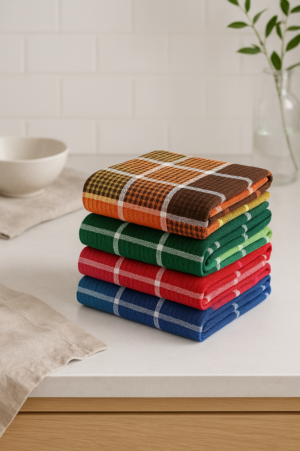 Torchon de cuisine gaufré super absorbant séchage rapide - vue 3 sur 2
