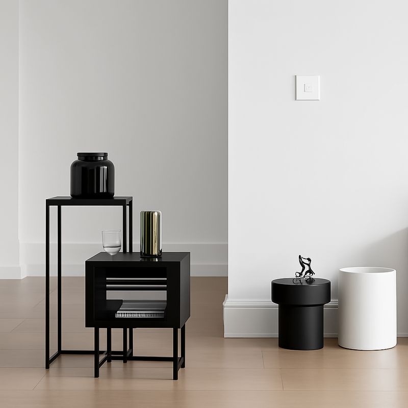 Variateur en acier blanc mat bords arrondis