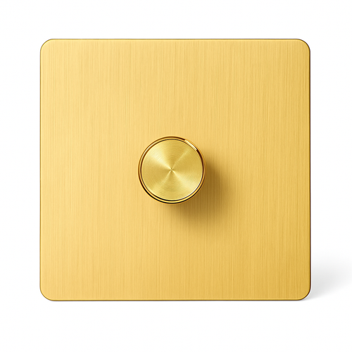 Variateur en acier doré brossé bords arrondis