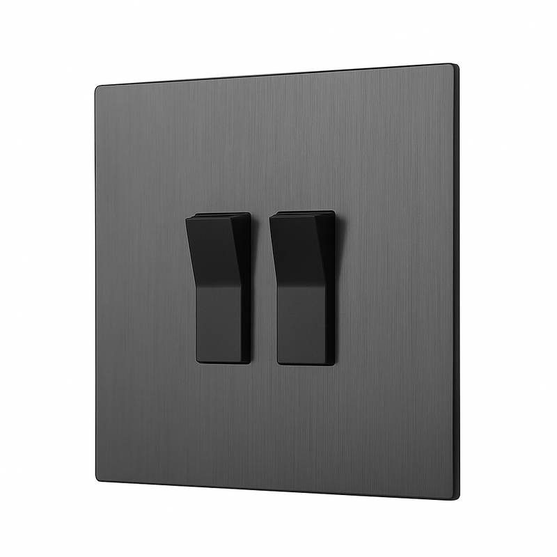 Variateur en acier gris foncé brossé