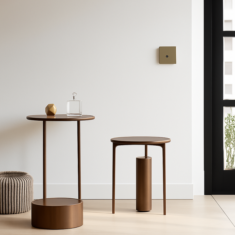 Variateur en acier gris vieilli brossé bords arrondis