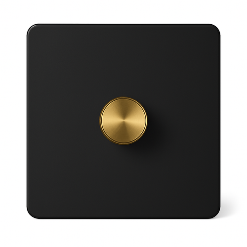 Variateur en acier noir mat bords arrondis