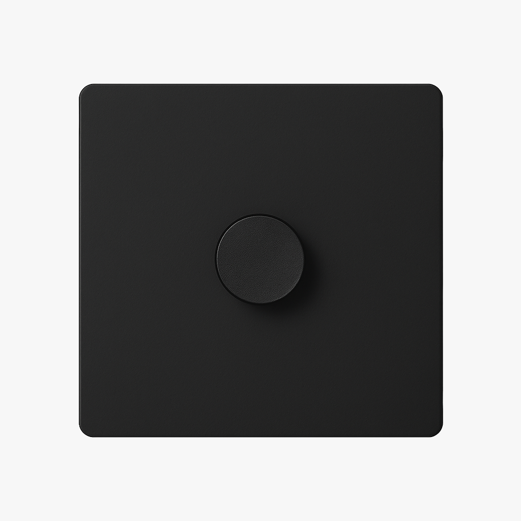Variateur en acier noir mat bords arrondis