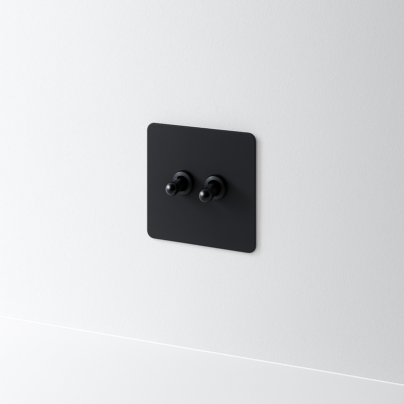 Variateur en acier noir mat bords arrondis