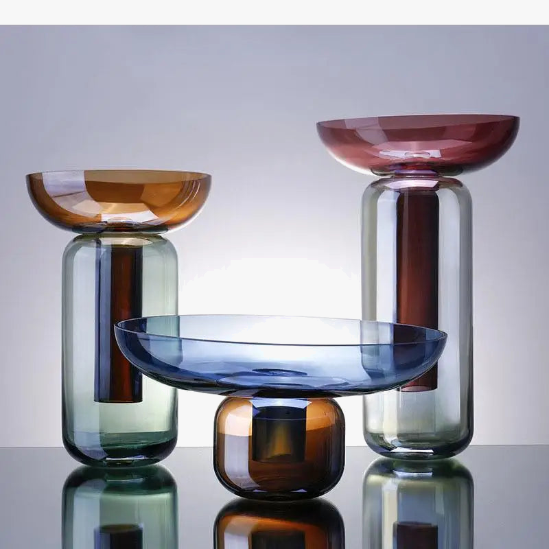 vase en verre dégradé pour fleurs décoratives hydroponiques