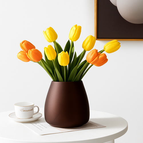 vase en verre dépoli nordique pour fleurs et décoration